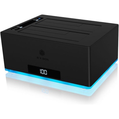 Icy Box Docking Station για 2 Σκληρούς Δίσκους SATA 3.5