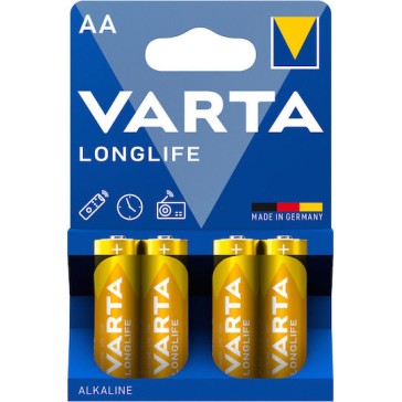 Varta LongLife Αλκαλικές Μπαταρίες AA 1.5V 4τμχ