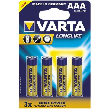 Varta LongLife Αλκαλικές Μπαταρίες AAA 1.5V 4τμχ
