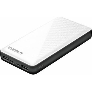 Varta Energy Power Bank 15000mAh με 2 Θύρες USB-A και Θύρα USB-C Λευκό