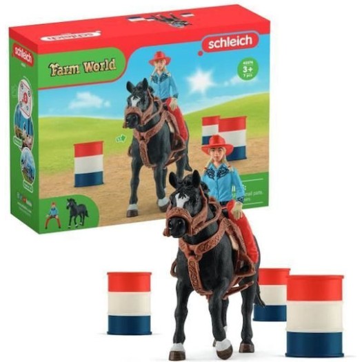 Schleich-S Παιχνίδι Μινιατούρα Cowgirl Barrel Racing για 3+ Ετών 16εκ.