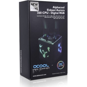 Alphacool Eisbaer Aurora HPE Edition 360 Υδρόψυξη Επεξεργαστή Τριπλού Ανεμιστήρα 120mm για Socket AM4/1700/1200/115x με RGB Φωτισμό