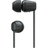 Sony WI-C100 In-ear Bluetooth Handsfree Ακουστικά με Αντοχή στον Ιδρώτα Μαύρα