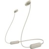 Sony WI-C100 In-ear Bluetooth Handsfree Ακουστικά με Αντοχή στον Ιδρώτα Μπεζ