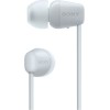 Sony WI-C100 In-ear Bluetooth Handsfree Ακουστικά με Αντοχή στον Ιδρώτα Λευκά