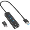 Sharkoon USB 3.2 Hub 4 Θυρών με σύνδεση USB-A / USB-C / Ethernet