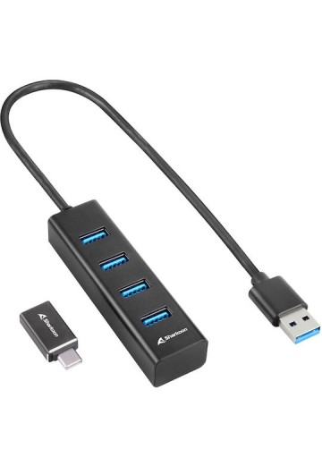 Sharkoon USB 3.2 Hub 4 Θυρών με σύνδεση USB-A / USB-C