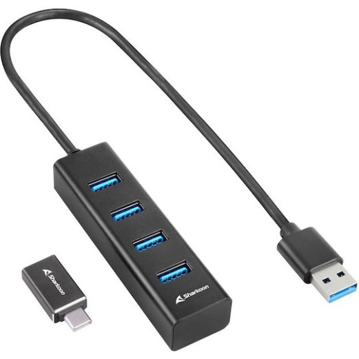 Sharkoon USB 3.2 Hub 4 Θυρών με σύνδεση USB-A / USB-C