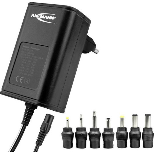 Ansmann APS 1000 Universal Τροφοδοτικό 12W με σετ βυσμάτων