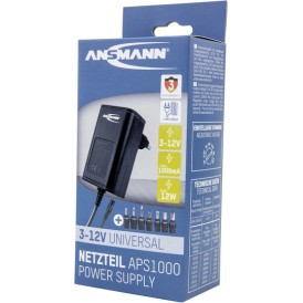 Ansmann APS 1000 Universal Τροφοδοτικό 12W με σετ βυσμάτων
