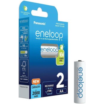 Panasonic Eneloop R6 Επαναφορτιζόμενες Μπαταρίες AA 2000mAh 2τμχ