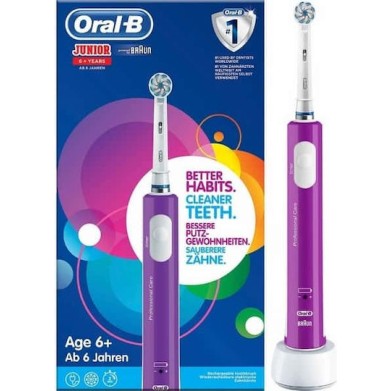 Oral-B Junior Ηλεκτρική Οδοντόβουρτσα για 6+ Χρονών Μωβ