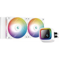 Deepcool LS520 Υδρόψυξη Επεξεργαστή Διπλού Ανεμιστήρα 120mm για Socket AM4/AM5/1700/1200/115x με ARGB Φωτισμό Λευκή