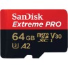Sandisk Extreme Pro microSDXC 64GB U3 V30 A2 UHS-I με αντάπτορα 200MB/s