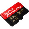 Sandisk Extreme Pro microSDXC 512GB U3 V30 A2 UHS-I με αντάπτορα 200MB/s