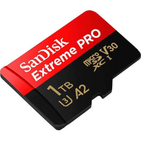 Sandisk Extreme Pro microSDXC 1.0TB Class 10 U3 V30 A2 UHS-I με αντάπτορα