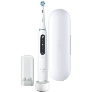 Oral-B IO Series 5 Ηλεκτρική Οδοντόβουρτσα με Χρονομετρητή, Αισθητήρα Πίεσης και Θήκη Ταξιδίου Λευκή