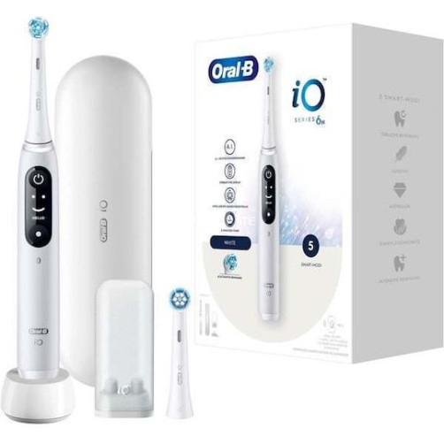 Oral-B Series 6 Ηλεκτρική Οδοντόβουρτσα με Αισθητήρα Πίεσης White