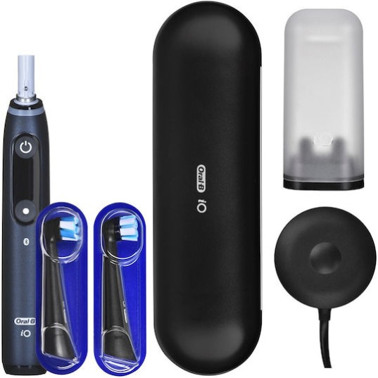 Oral-B iO Series 8N Ηλεκτρική Οδοντόβουρτσα με Χρονομετρητή, Αισθητήρα Πίεσης και Θήκη Ταξιδίου Black Onyx