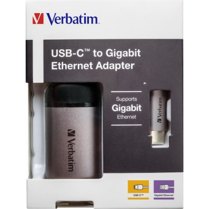 Verbatim 49146 USB-C Αντάπτορας Δικτύου για Ενσύρματη σύνδεση Ethernet