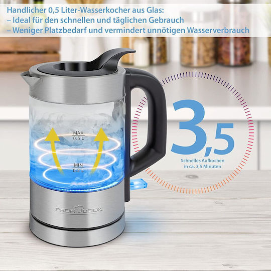 Profi Cook Pc-wks Βραστήρας 500ml 1100W Γκρι