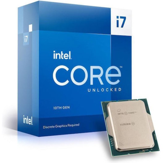 Intel Core i7-13700F 2.1GHz Επεξεργαστής 16 Πυρήνων για Socket 1700 σε Κουτί με Ψύκτρα