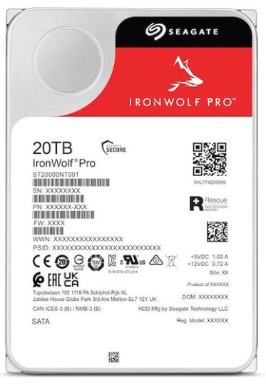 Seagate Ironwolf Pro 20TB HDD Σκληρός Δίσκος 3.5