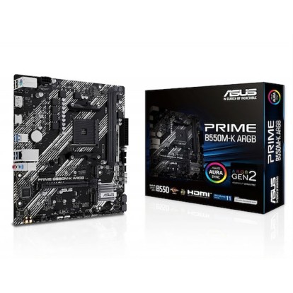 Asus Prime B550M-K ARGB Motherboard Micro ATX με AMD AM4 Socket
