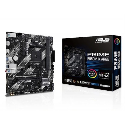 Asus Prime B550M-K ARGB Motherboard Micro ATX με AMD AM4 Socket