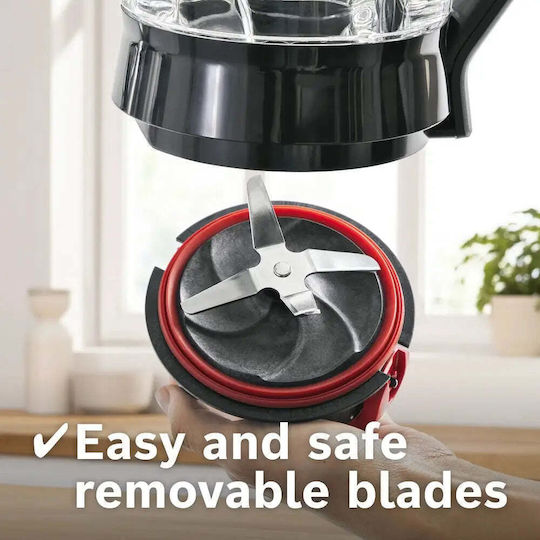 Bosch Μπλέντερ 1.5lt 1200W Μαύρο MMB6177S