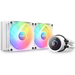 NZXT Kraken 240 RGB Υδρόψυξη Επεξεργαστή Διπλού Ανεμιστήρα 120mm για Socket AM4/AM5/1700/1200/115x Λευκή