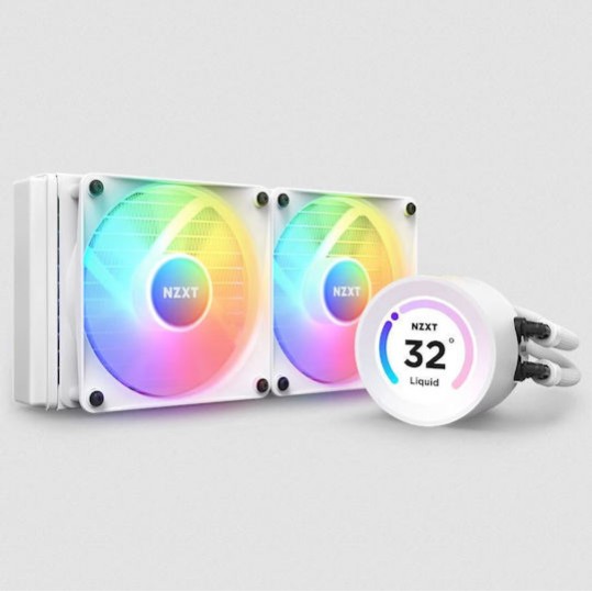 NZXT Kraken 240 RGB Υδρόψυξη Επεξεργαστή Διπλού Ανεμιστήρα 120mm για Socket AM4/AM5/1700/1200/115x Λευκή