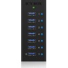 Icy Box USB 3.0 Hub 7 Θυρών με σύνδεση USB-A και Εξωτερική Παροχή Ρεύματος