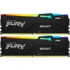Kingston Fury Beast RGB DDR5 16GB RAM με 2x8GB Modules και Ταχύτητα 6000 για Desktop