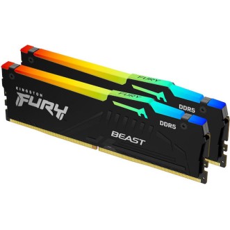 Kingston Fury Beast RGB DDR5 64GB RAM με 2x32GB Modules και Ταχύτητα 6000 για Desktop