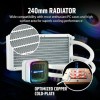 Enermax Aquafusion ADV Υδρόψυξη Επεξεργαστή Διπλού Ανεμιστήρα 120mm για Socket AM4/AM5/1700/1200/115x με RGB Φωτισμό Λευκή