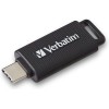 Verbatim Retractable 32GB USB 3.2 Stick με σύνδεση USB-C Μαύρο