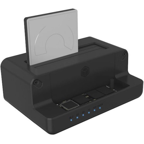 Icy Box Docking Station για 2 Σκληρούς Δίσκους SATA/PCIe M.2 (2260)