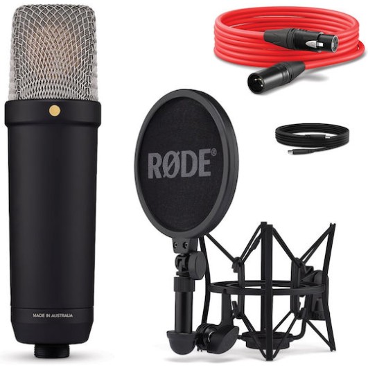 Rode NT1 5th Generation Πυκνωτικό Μικρόφωνο με Καλώδιο XLR / USB Shock Mounted για Φωνητικά
