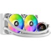 Sharkoon S80 RGB Υδρόψυξη Επεξεργαστή Διπλού Ανεμιστήρα 120mm για Socket AM4/AM5/1700/1200/115x Λευκή