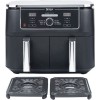 Ninja Foodi Max Dual Zone Air Fryer με Διπλό Αποσπώμενο Κάδο 9.5lt Μαύρο