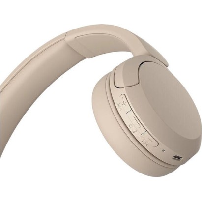Sony WH-CH520 Ασύρματα / Ενσύρματα On Ear Ακουστικά με 50 ώρες Λειτουργίας και Quick Charge Μπεζ