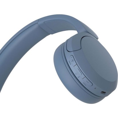 Sony WH-CH520 Ασύρματα / Ενσύρματα On Ear Ακουστικά με 50 ώρες Λειτουργίας και Quick Charge Μπλε