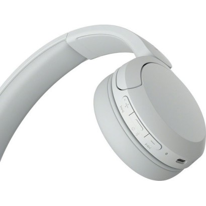 Sony WH-CH520 Ασύρματα / Ενσύρματα On Ear Ακουστικά με 50 ώρες Λειτουργίας και Quick Charge Λευκά