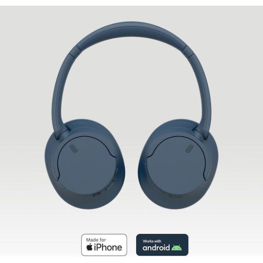 Sony WH-CH720N Ασύρματα / Ενσύρματα Over Ear Ακουστικά με 35 ώρες Λειτουργίας και Quick Charge Μπλε