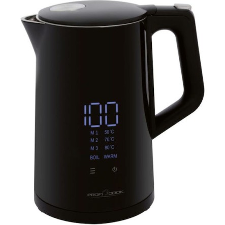 Profi Cook Βραστήρας 1.7lt 2200W Μαύρος