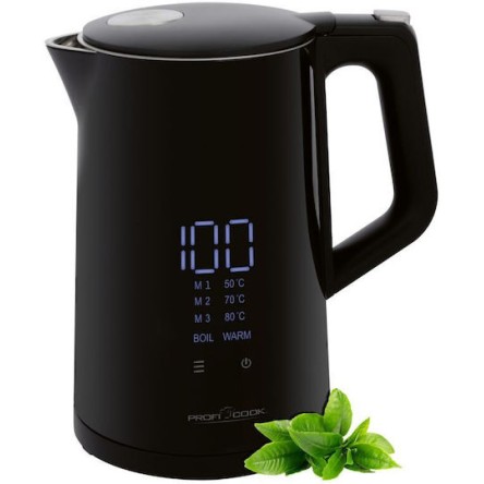 Profi Cook Βραστήρας 1.7lt 2200W Μαύρος