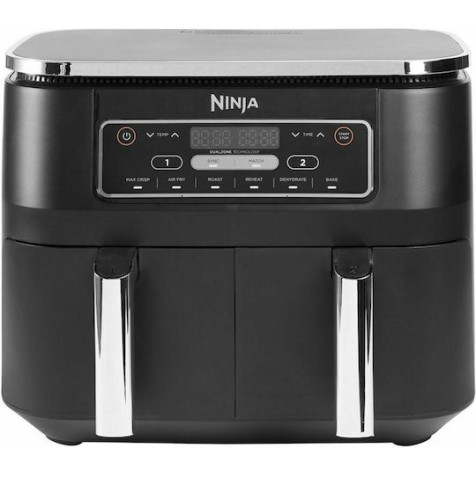 Ninja Foodi Max Dual Zone Air Fryer με Wi-Fi & Διπλό Αποσπώμενο Κάδο 7.6lt Μαύρο