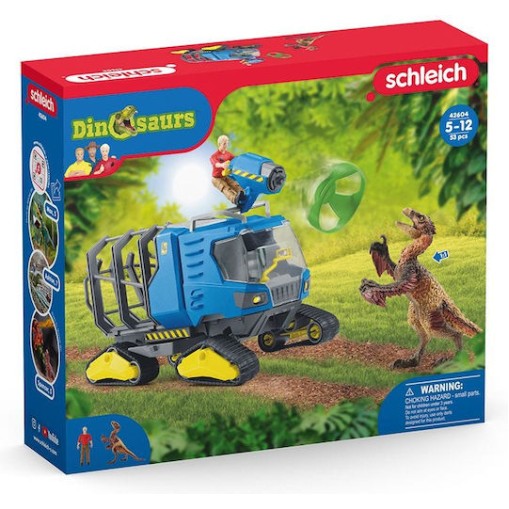 Schleich-S Παιχνίδι Μινιατούρα Dinosaurs - Track Vehicle