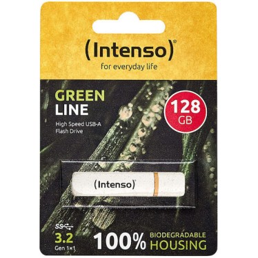 Intenso Green Line 128GB USB 3.2 Stick Καφέ